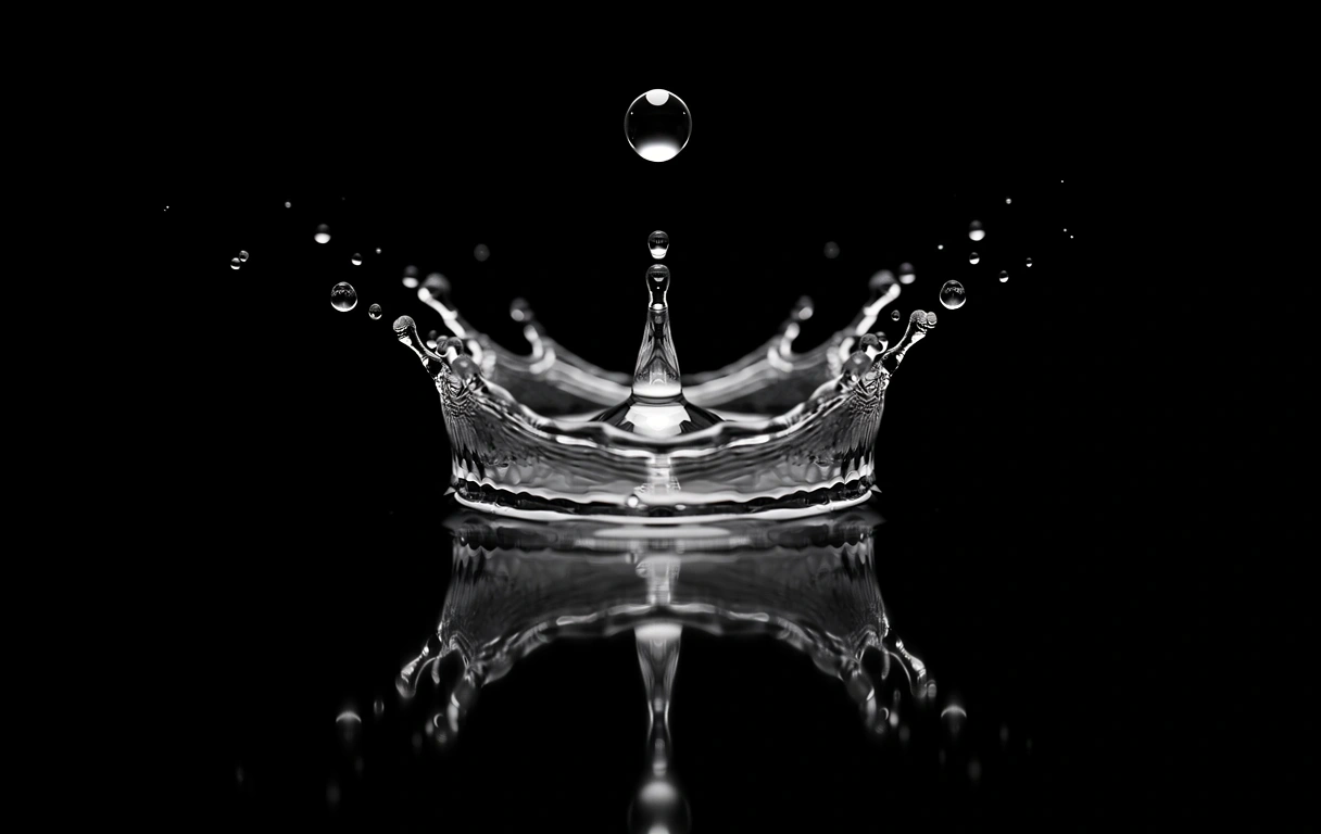 Makroaufnahme eines Wassertropfens